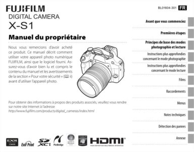 Manuel Fujifilm X-S1 - FR.pdf